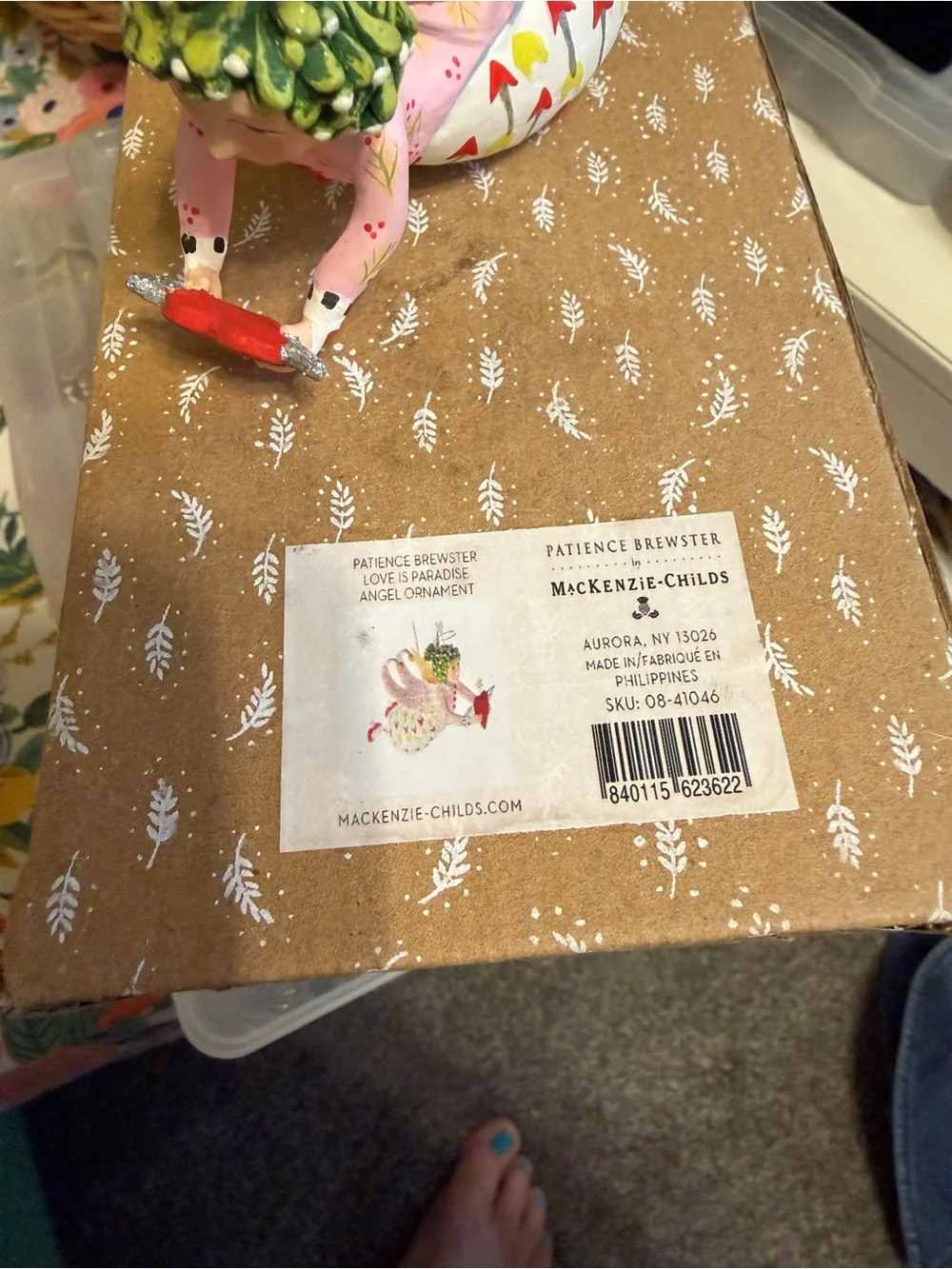 Patience Brewster MacKenzie-Childs Love Is Paradise Angel Ornament NIB w/ Tags